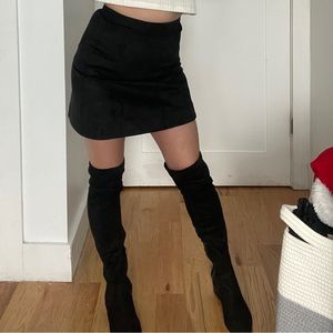 Babaton Suede Mini Skirt